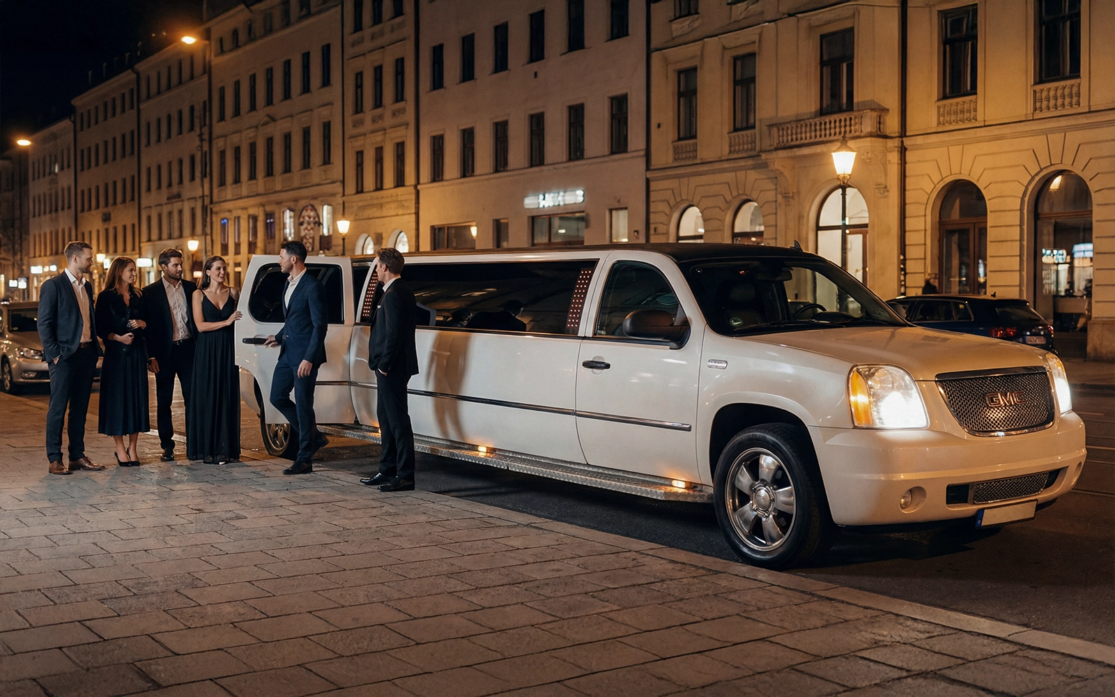 GMC Yukon Stretch-Limousine (White, 8 Pax) – Highlight 3