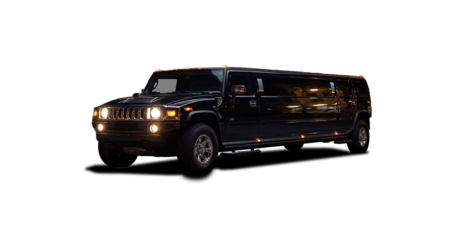 H2 Stretch-Limousine (Black, 8 Pax) freigestellt