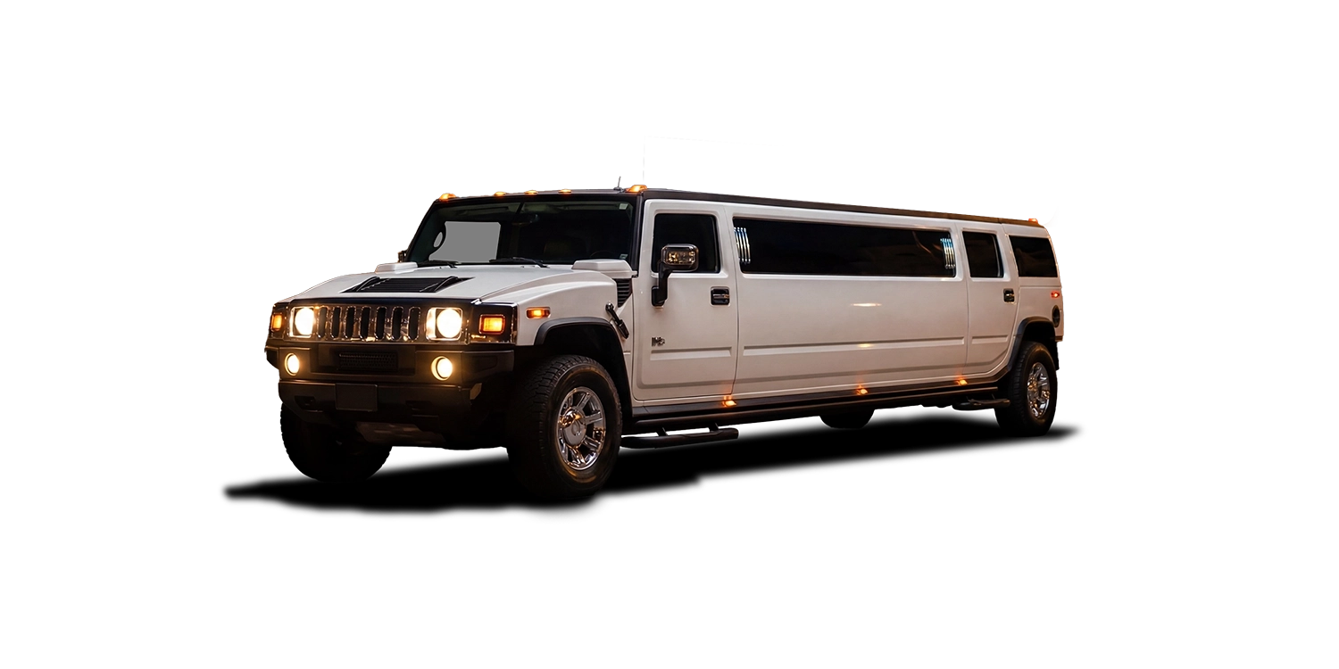 H2 Stretch-Limousine (White, 8 Pax) freigestellt