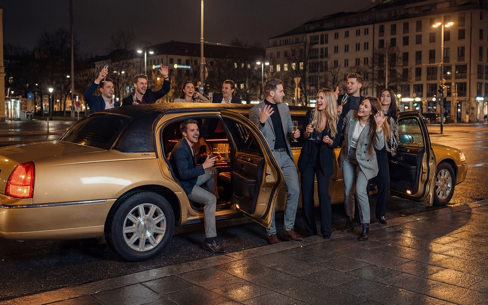 Town Car Stretch-Limousine (Golden, 8 Pax) – Highlight 3