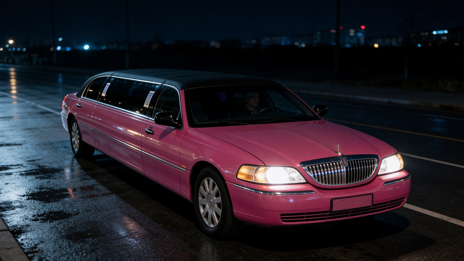 Town Car Stretch-Limousine (Pink, 8 Pax) – Fahrzeug