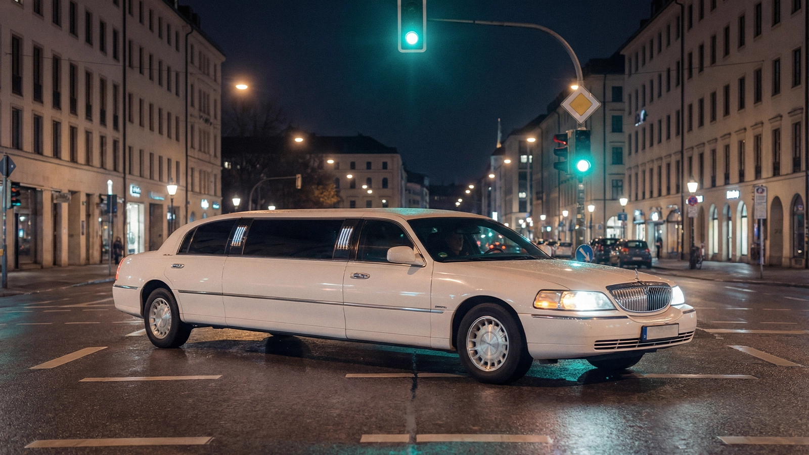 Town Car Stretch-Limousine (White, 8 Pax) – Fahrzeug
